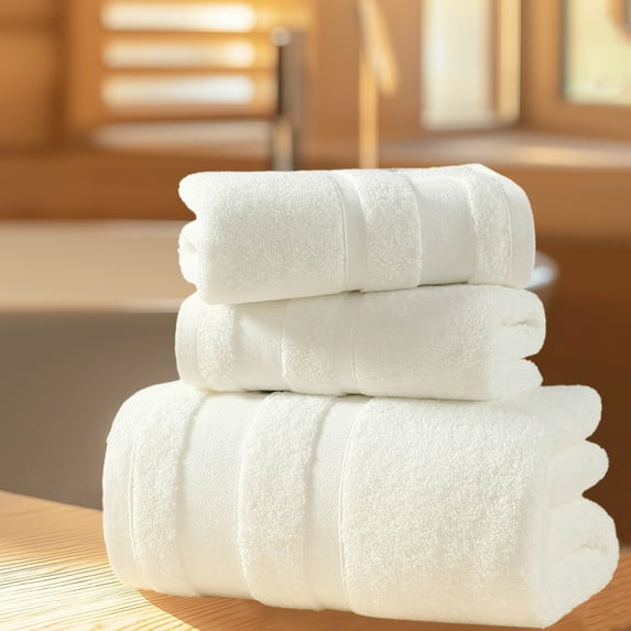 Kcavykas Cotton Bath Towel 3 Piece Soft Bath Towel Gift Set Large Absorbent Bathroom Towels for Shower Home Spa or Hotel Use Best Value Finds & Budget-Friendly Offers