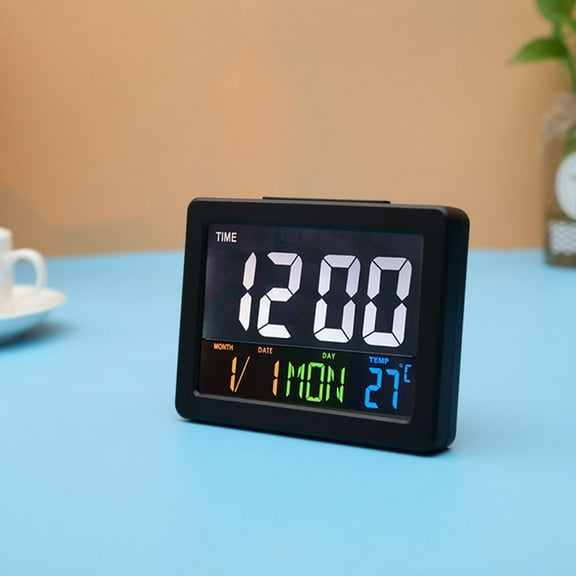 Kcavykas Durable Alarm Clocks for Bedrooms Simples Display Alarm Clock Student Wake-up Alarm Clock Electronic Clock White Backlight Perpetual Calendar Alarm Clock New Arrivals 2024