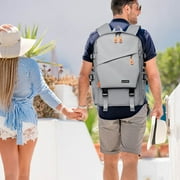 Kcavykas Durable Backpack for Women Diaper Bags For Mom Large Capacity Backpacks Travel With Changer Bags Breastfeeding Baby Bags Maternity Solid Gray Fashion