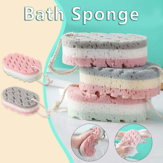 Kcavykas Exfoliating Bath Sponge for Shower,Cleanses Skin of Dirt and Excess Oil, Dead Skin Remover for Body,Body Shower Sponge for Women,Kids,Pregnant,Adults