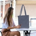 thumbnail image 1 of Kcavykas Fashionable Large Capacity Shopping Bag Casual Tote Bag Canvas Handbag and Retro Corduroy Student Shoulder Bag for Women for School Office Supplies of the D, 1 of 4