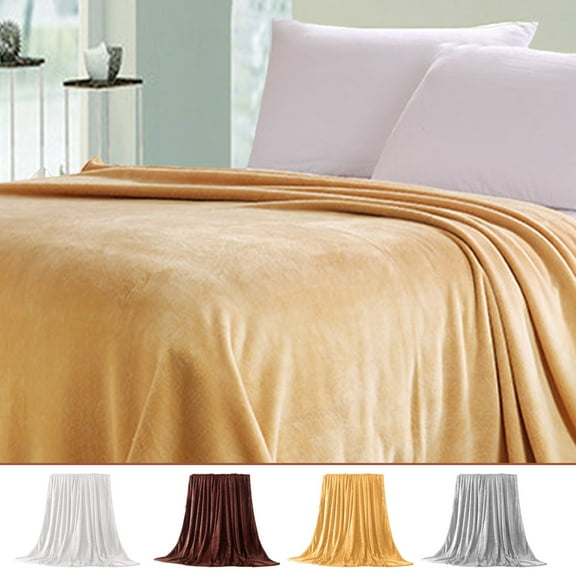 Kcavykas Full Size Comforter Solid Color Upgraded Fleece Throw Blanket Suitable For Multiple Scenarios Suitable For Blankets Carpets Breath Conditioning Blankets Tapestries Fall