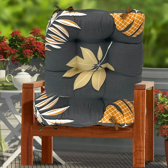 Kcavykas Gel Seat Pad for Office Chair Thickened Outdoor Patio Chair Cushions 2 Pack Printed Seat Pads 17x17/17x21 Inch Washable Cushions for Deck Garden or Balcony Limited-Time Clearance Savings