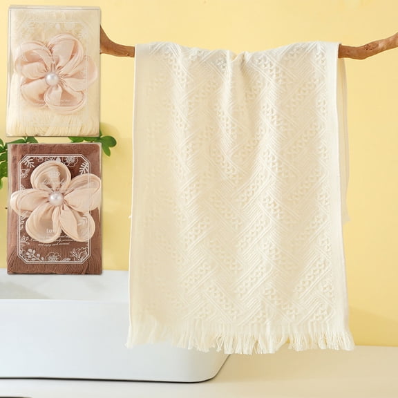 Kcavykas Gifts Bridal Party Wedding Favors Tassel Cotton Hand Towels Soft Absorbent Quick-Dry Decorative Fringe Edge Guest Bathroom Towels Bridal Shower Keepsakes Bridesmaid Gifts Wholesale