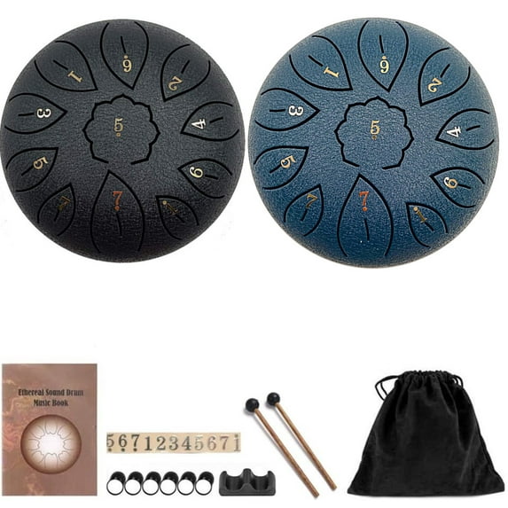 Kcavykas Gifts Handpan Tongue Drum Steel Tongue Drum 6-Note G Tone Hand Pan Drum Portable Handpan with Carry Bag Tuned Steel Drum for Beginners Meditation Yoga