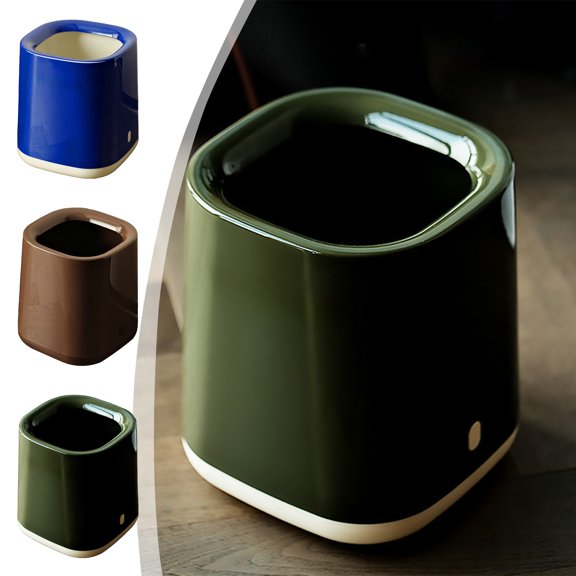 Kcavykas Compact Trash Bin with Handle High-Capacity Plastic Trash Can, Double-Layer Waste Bin for Kitchen or Bedroom, Stylish Home Garbage Container with Modern Look Hot Savings & Everyday Bargains