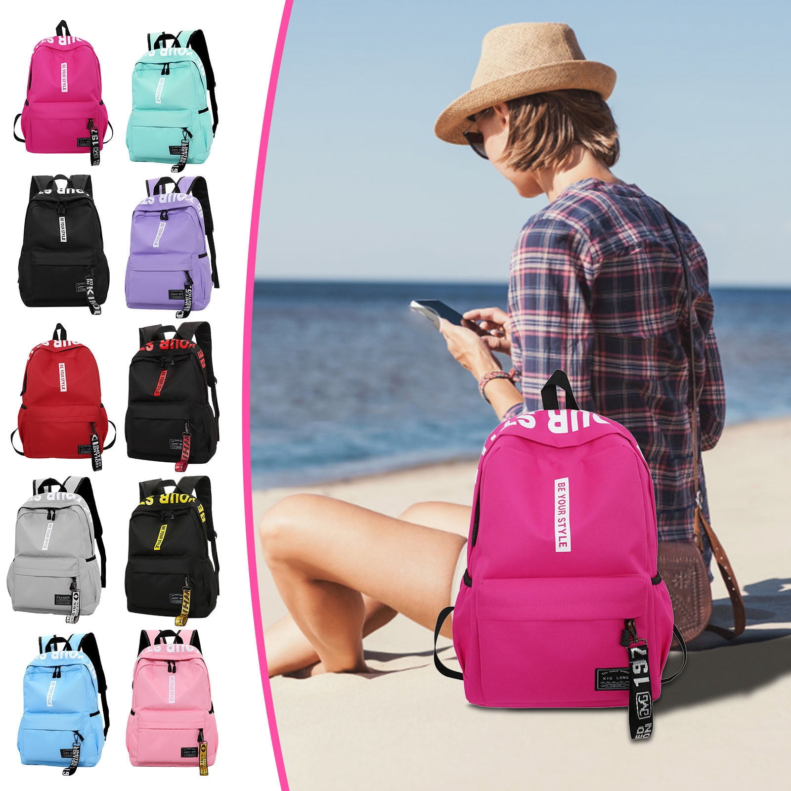 Men And Women Fashion Casual Large-capacity School Bags