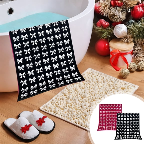 Kcavykas Luxury Bath Towel Large Thick Jacquard Cotton Bath Towel With Decorative Bow Soft Absorbent Quick-Dry Plush Spa Hotel Quality Bathroom Towel for Home Use Romantic Couples Gift