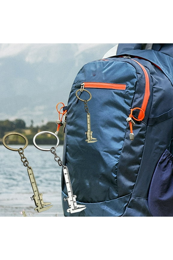 Mini Vernier Calipers Keychain | Portable Measuring Tool | Handy Key Ring with Caliper Design | Practical Tool for Measuring on the Go | Ideal for DIY Projects & Everyday Use