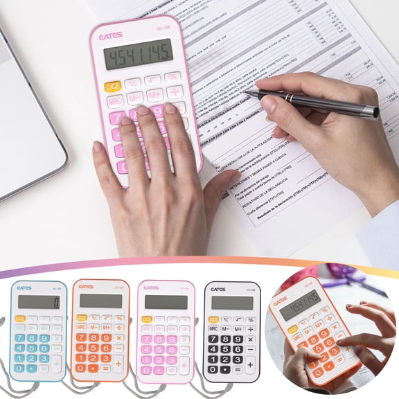 Kcavykas Multiple Modes Scientific Calculator Computer Elementary School Children's Stationery Mini Office Color Calculator Cute 8-Digit Calculator