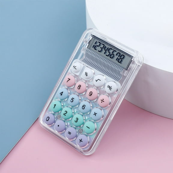 Kcavykas Multiple Modes Scientific Ccalculator Mini Calculator 8-digit Silent Portable Keychain Small Computer Clear Large LCD Display Desktop Tablet Calculator