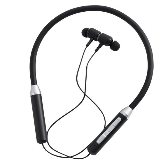 Kcavykas Noise Cancelling Wireless Neckband Earbuds, Black