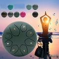 thumbnail image 1 of Kcavykas Outdoor Rain Drum - 11.4cm Steel Tongue Drum with 8 Tones, Drumsticks, and Music Book - IHandpan for Garden Meditation and Relaxation - Mini Healing Percussion Instrument, 1 of 6