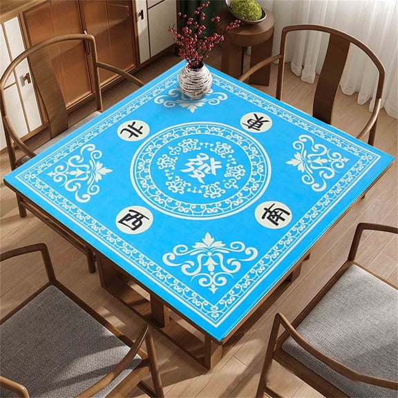 Kcavykas Placemats Mahjong Mat Reduction Mahjongg Table Mat Mahjong Accessories Tablecloth Game Poker Domino Game Game Mat for Card Board and Tile Games 70x70cm -H