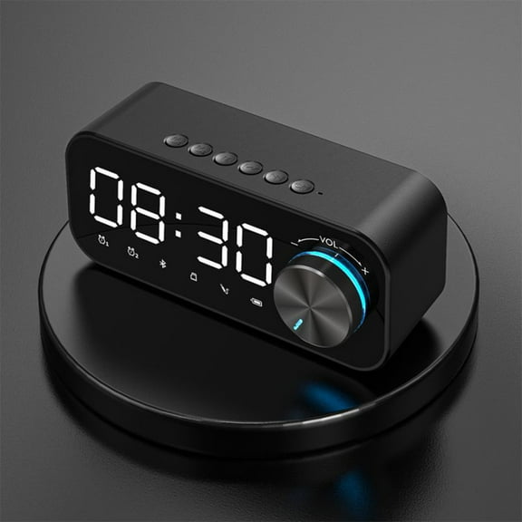 Kcavykas Portable Alarm Clock Mirror Projection Clock LED Large Screen Display Mute Electronic Projection Alarm Clock Easy to Read Alarm Clocks for Bedrooms
