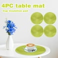 thumbnail image 1 of Kcavykas Portable Placemats 3PC Heat Insulation Non-slip Mat Dining Table Mat Kitchen Insulation Mat Indoor/Outdoor Dining Table Dorm Room Essentials for Girls-Green, 1 of 4