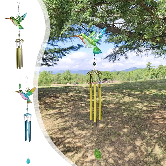 Kcavykas Hummingbird Wind Chimes, Outdoor Hanging Decoration for Mother's Day Gifts, Garden Patio, and Home Décor Holiday Gift Ideas & Budget Picks