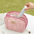thumbnail image 1 of Kcavykas Large Capacity Storage Pouch Travel-Friendly Transparent Mesh Cosmetic Bag, Multipurpose Organizer for Makeup Brushes, Toiletries, And Small Essentials, Easy to Carry and Clean. Gift, 1 of 6