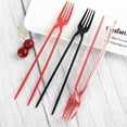 thumbnail image 1 of Kcavykas Portable 10-piece Set Of Black And Red Disposable Plastic Chopsticks Fork 2-in-1 Multifunctional Tableware Gift, 1 of 9
