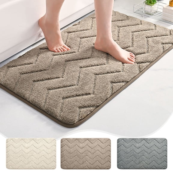 Kcavykas Seasonal Floor Mat for Home Decor Soft Comfortable Bathroom Floor Mat Water Absorbent Door Rug Non Slip Anti-Fatigue Mat for Shower and Sink Area Christmas Gift