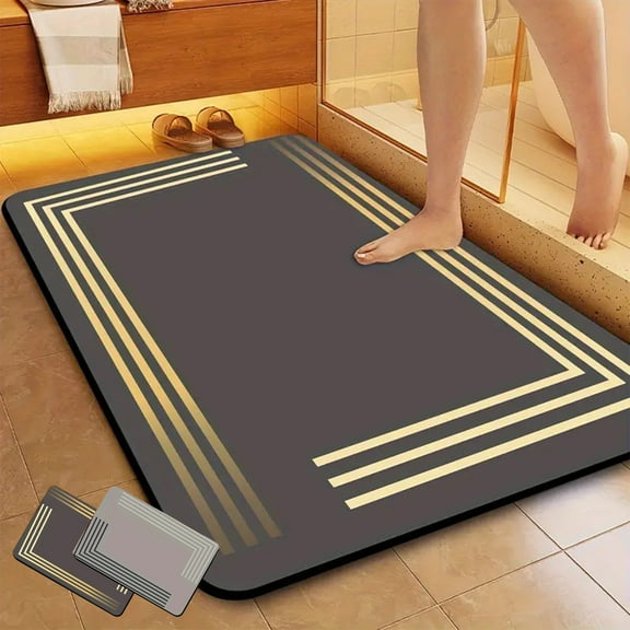 Kcavykas Soft Area Rug for Living Room Super Absorbent Bathroom Mat Non Slip Thin Bath Rug Quick Dry Stain Resistant Floor Mat for Shower Bathtub Vanity Today’s Must-Have Bargains