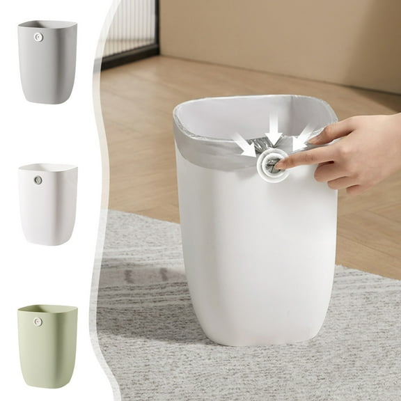 Kcavykas Space Saving Garbage Container Bin Plastic Rubbish Bin Multi-functional Rubbish Bin Thickened Large Capacity Suitable For Home Kitchen Bathroom Garage