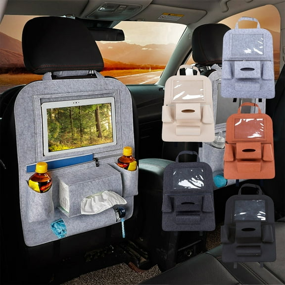 Kcavykas Toy Storage Car Storage Bag Seat Hanging Organizer with Reinforced Handle Large-Capacity for Pillows, Coats, and Blankets Durables and Odorless Material White Translucent with Clear Window