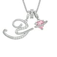 thumbnail image 1 of Kcavykas Valentine's Day Gift Anniversary Gift Colored Rose Heart Letter Pendant Necklace Personalized Initial Charm Plated Alloy Adjustable Chain for Her Romantic Birthday Bridesmaid, 1 of 5