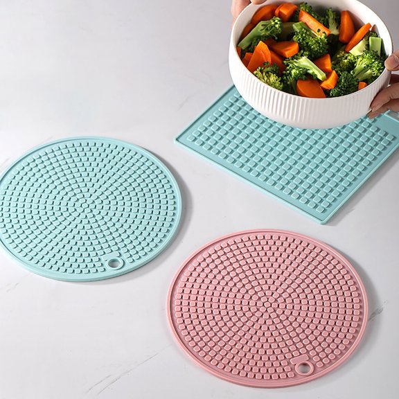 Kcavykas Waterproof Placemats Draining Mat,Soft Tabletop Drying Pad,Water Absorption Pad for Home Kitchen Countertop Washable Table Mats-A