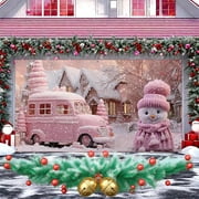 Cyber_Monday Deals Kcavykas Garage Door Christmas Decorations Christmas Garage Door Banner Cover Colorful Snowflakes Holiday Christmas Background Decorations Winter New Year Party Deals of the Day