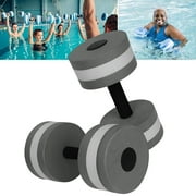 Kcavykas up to 60% off Gifts 1 Pair Aqua Fitness Barbells Foam Dumbbells Hand Bars Pool Resistance Exercise Holiday Gift Finder Gray