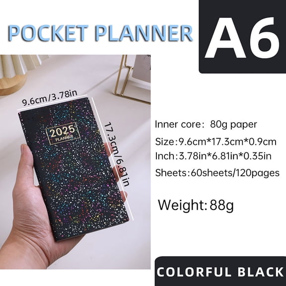 Kcavykas up to 60% off Gifts A6 Mini Notebook Organizer Planner Daily Planner Notebook Travel Diary New Arrivals On-Trend Low Spend