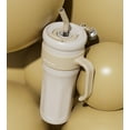thumbnail image 1 of Kchsj 40 oz Tumbler with Handle and Straw,Leak‑Proof Vacuum Insulated Stainless Steel Water Bottle, Double Walled,Cupholder Friendly,Thermal Coffee & Water Flask,Easy Clean,Outdoor Travel Mug Beige, 1 of 1