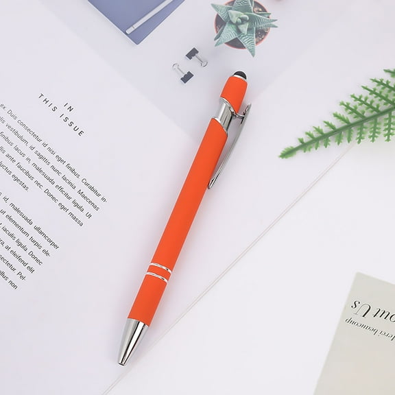 Kchsji 10-Pack Aluminum Rod Pen Set, Dual-Use Stylus and Writing Pen for Touchscreen Devices, Smooth Writing Ink Pen for Business Students, Bulk Gift Pens for Christmas Birthdays Graduation Promotion