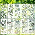 thumbnail image 1 of Kchsji 10PCS Flower Stencil Templates Hollow Out Leaf Texture Painting Stencils for DIY Art Projects Paper Fabric Wood Crafting for Artists Hobbyists Home School Creative Decor, 1 of 5