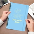 thumbnail image 1 of Kchsji 2026 English Annual Planner Weekly Monthly Coil Notebook for Work Home School Organization Yearly Schedule Notes Tabs Pocket Compact Size 6.4" x 8.5" Portable Daily Planning Productivity, 1 of 6
