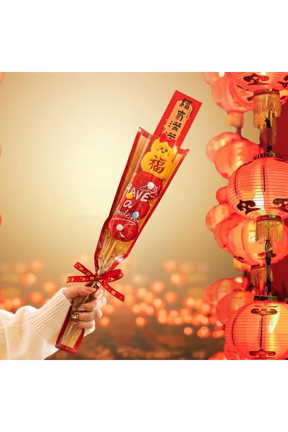 2026 Lunar New Year Desktop Decor Skewer Prop, Spring Festival Table Decorations Photo Props, Chinese New Year Celebration Decorations for Home Office Party Decor