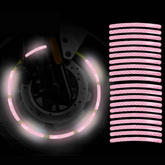 Kchsji 40pcs Car Wheel Reflective Stickers Stripe Rim Reflective Decals for Cars, Trucks, Motorcycles, Bicycles, Improve Visibility, Easy to Install, Durable for All Weather