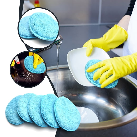 Kchsji 5 Inch Microfiber Car Polishing Waxing Sponge Block Set 5 Pack Auto Detailing Cleaning Car Wash Buffing Applicator for Paint Finishing Polishing Wax Removal Vehicle Maintenance