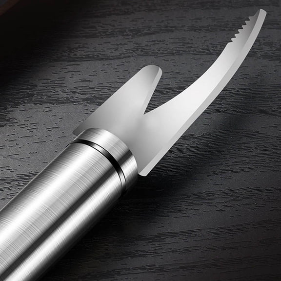 Kchsji 5-in-1 Multi-functional Shrimp and Fish Maw Knife, Stainless Steel Kitchen Tool, Efficient for Cleaning Shrimp and Fish, Delineates Shrimp, Scrapes Fish Maw, Easy to Clean for Seafood Prep