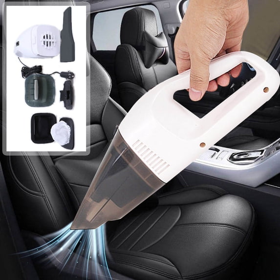 Kchsji 60W Portable Car Vacuum Cleaner Wet And Dry, High‑Power Handheld With Long Hose, 12V Plug, Transparent Dust Bin, Detachable Filter, For Auto Interior, Quick Cleanup Anywhere