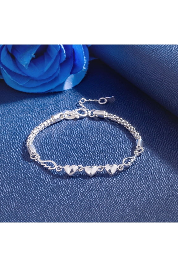 [Kchsji Adjustable Heart Pendant Chain Bracelet for Friendship Bond, Custom Length Comfortable Fit for Daily Wear, Versatile Jewelry Gift for Birthday Graduation Holiday or Special Occasion]