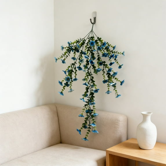 Kchsji Artificial Flowers Wall Mounted Simulated Bouquet - Decorative Fake Flower Plants for Weddings, Home/Office Decor, Long-Lasting, Realistic Faux Floral Arrangement for Indoor/Outdoor Use