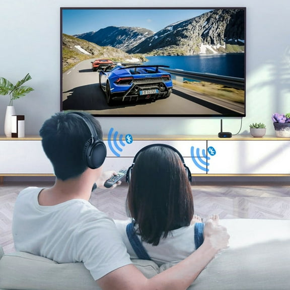 Kchsji Bluetooth Audio Transmitter & Receiver, AptX Decoding, Low Latency, Dual Device Connection, Wireless Audio for Home Theater, Car, Office, Bluetooth Speakers, Headphones