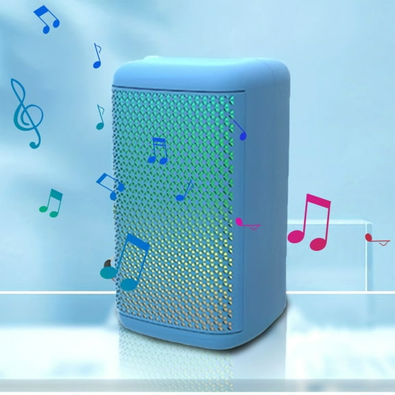 Kchsji Bluetooth Speaker with Colorful LED Lights Portable Wireless Speaker, 5 Light Modes HiFi Stereo Sound TF Card USB FM Radio, for Party Bedroom Outdoor Indoor Decor Decorations
