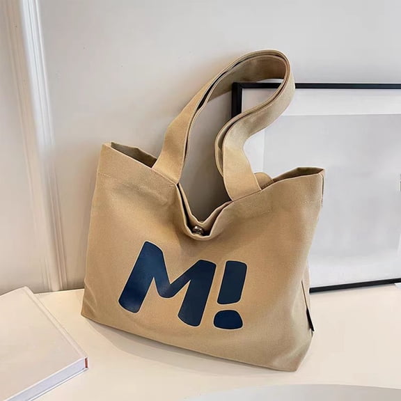 Kchsji Canvas Tote Bag Large Capacity Shoulder Tote Everyday Carry Handbag Inner Pocket Magnetic Closure, Work Travel Beach Shopping Tote Bag for Office Commuting Vacation Daily Errands
