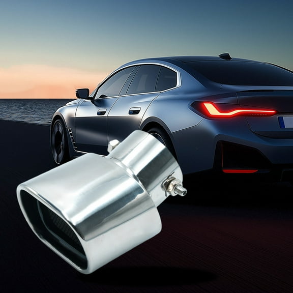 Kchsji Car Modified Stainless Steel Exhaust Pipe Tailpipe Cover Decoration Auto Rear Upgrade Performance Sports Look Vehicle Styling Accessories for Cars Trucks SUV Custom Exterior Parts