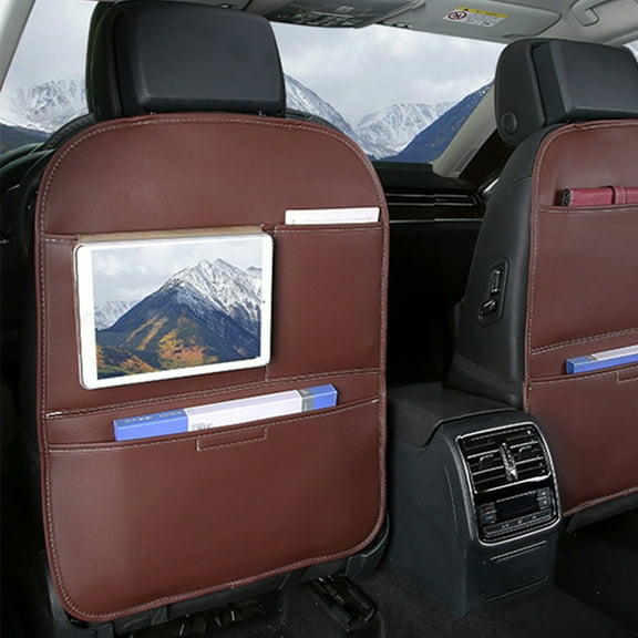 Kchsji Car Seat Back Kick Pad Protector, Rear Seat Dirt Proof Backrest Guard for Cars SUVs Vans, Anti-Kick Interior Protection Mat for Passengers Travel Comfort Easy Cleaning Vehicle Accessory