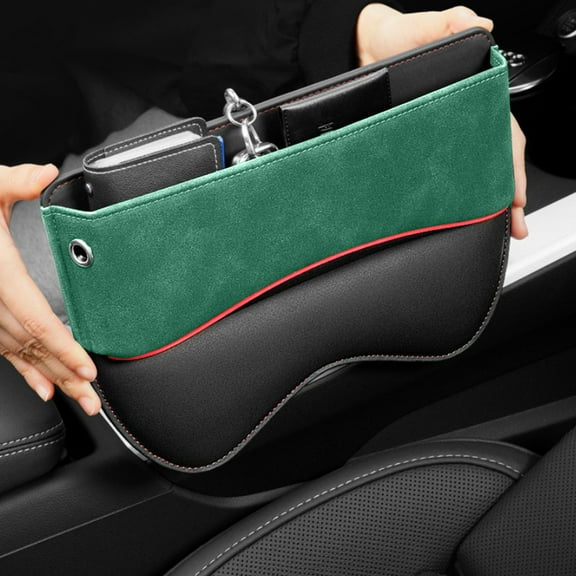 Kchsji Car Seat Gap Storage Box Multi-Functional Vehicle Organizer for Keys Wallet Phones Small Item Holder Between Seats Automotive Interior Accessories Compact Car Gadget Organizer for Trucks SUVs
