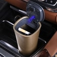 thumbnail image 1 of Kchsji Car Solar Ashtray with LED Light, Portable Covered Cigarette Holder for Cup Holder, Fireproof and Easy-to-Clean Car Interior Accessory for Cars SUVs Motorcycles Office Vehicles, 1 of 8